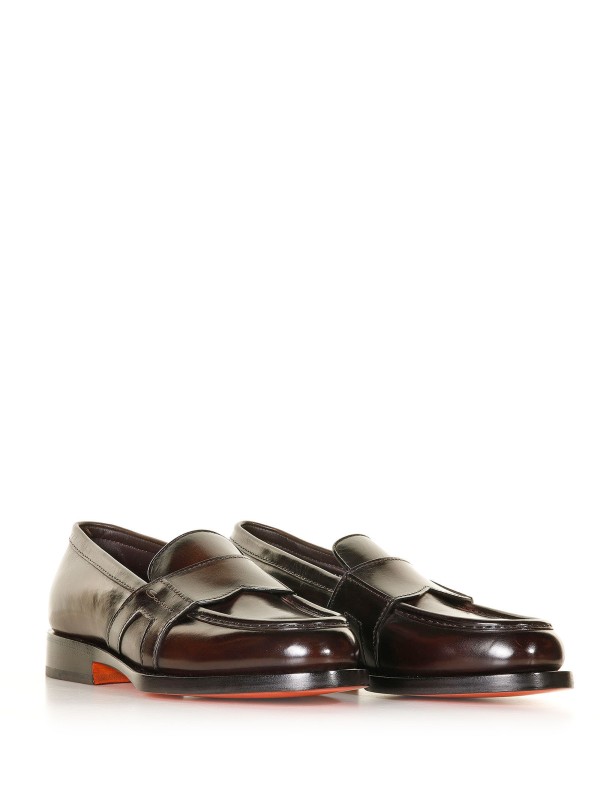 Loafer in brown leather