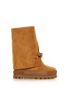 Dafne boot in suede with wedge