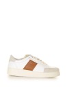 Sail sneaker in leather and contrasting band