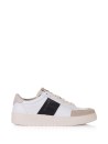 Sail sneaker in leather and contrasting band