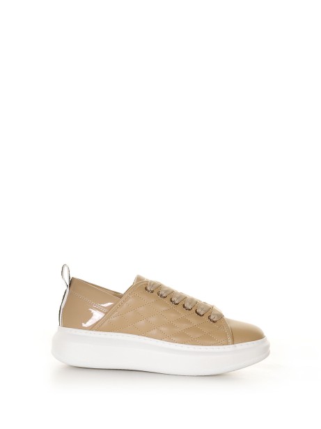 Wembley sneaker in beige leather