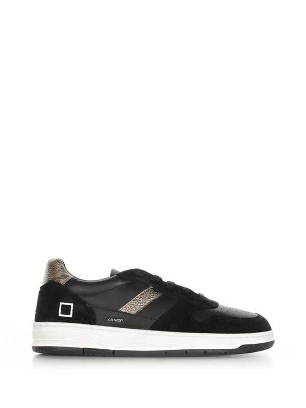 Sneaker COURT 2.0 Pop in pelle nera Sneaker COURT 2.0 Pop in pelle nera