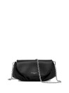 Adele leather clutch bag with shoulder strap