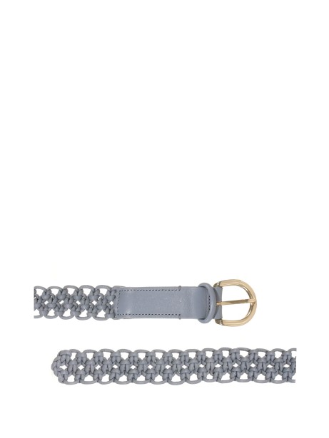 Braided leather belt