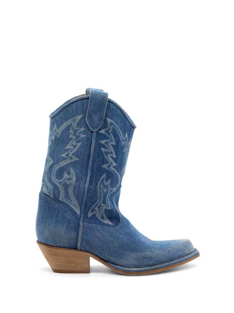 Western style denim Texan boot