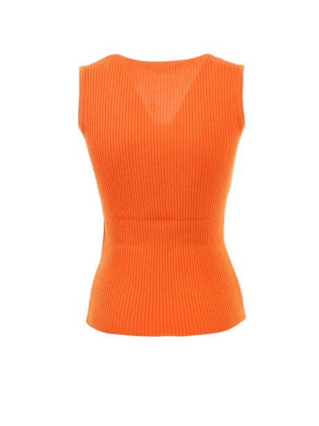 Orange tank top in viscose 2