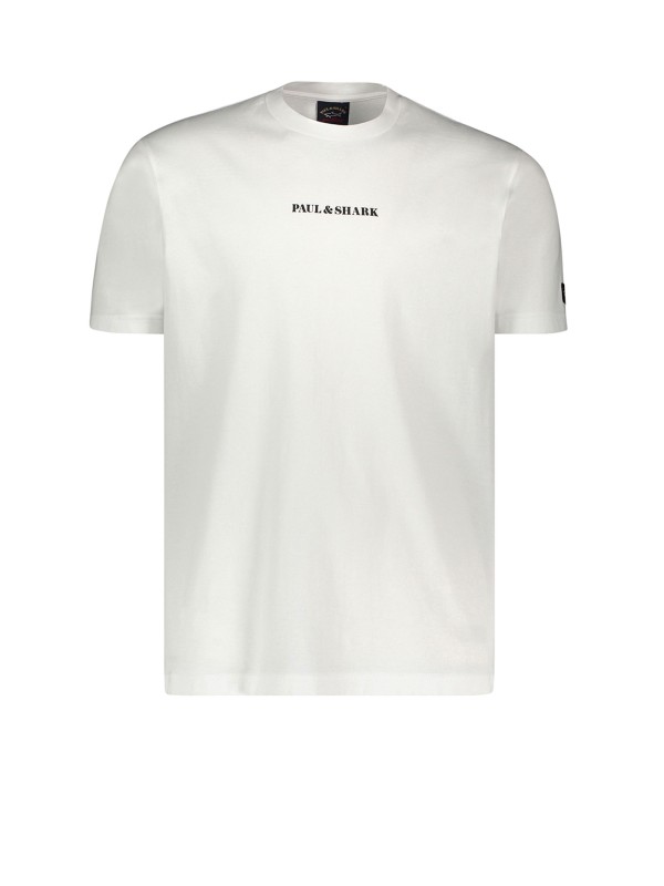 T-shirt in cotone con logo frontale T-shirt in cotone con logo frontale