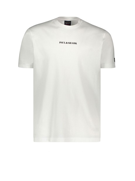 T-shirt in cotone con logo frontale T-shirt in cotone con logo frontale