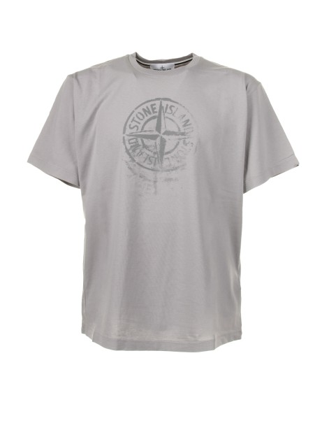 Gray T-shirt with logo print