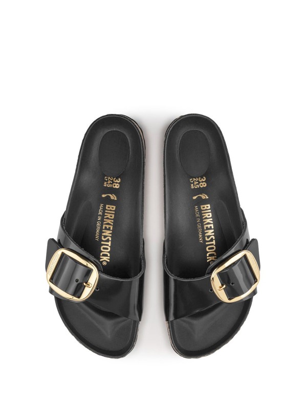 Madrid Big Buckle leather slipper