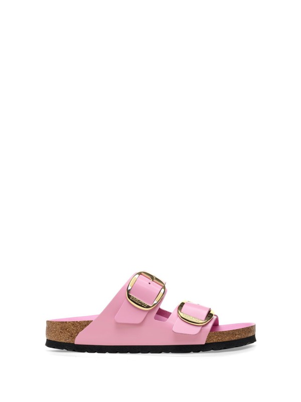 Ciabatta Arizona Big Buckle rosa in pelle