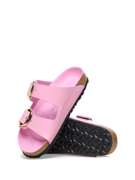 Ciabatta Arizona Big Buckle rosa in pelle
