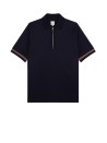 Dark navy short-sleeved polo shirt