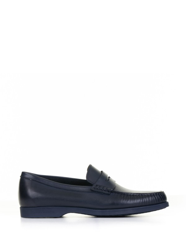 Navy blue leather loafer Navy blue leather loafer