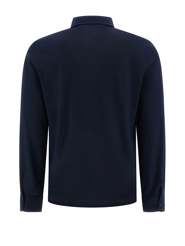 Navy blue long-sleeved shirt