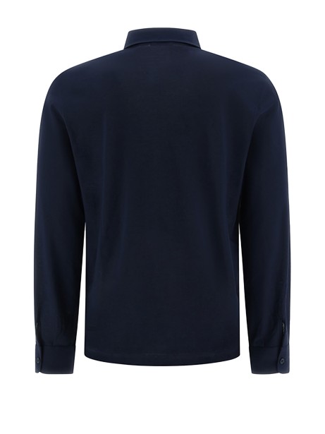 Navy blue long-sleeved shirt