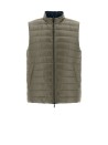 Green quilted vest with zip