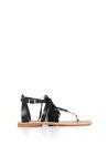 Leather sandal with zebra detail