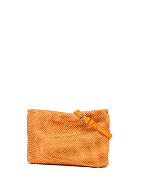 Brenda orange clutch bag with resin chain 2
