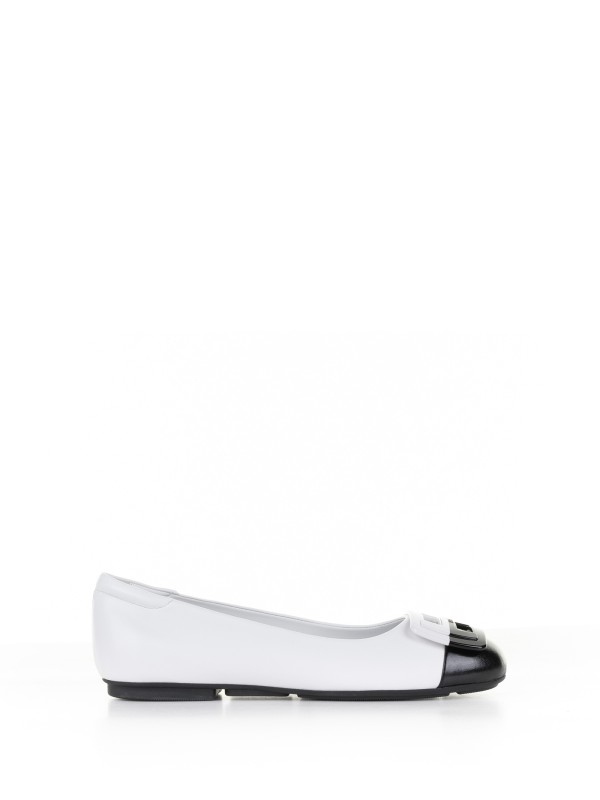 Ballerina H661 two-tone with patent inserts Ballerina H661 two-tone with patent inserts