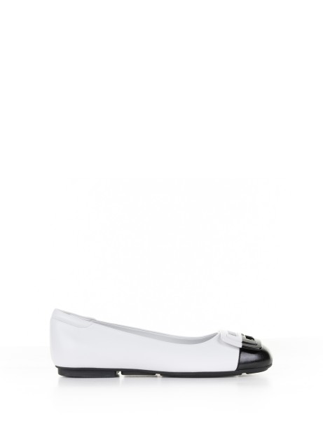 Ballerina H661 two-tone with patent inserts Ballerina H661 two-tone with patent inserts