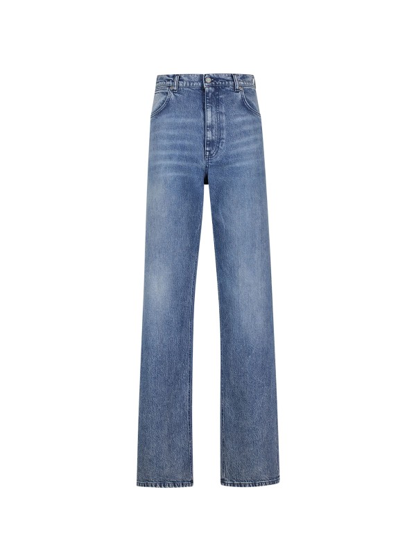 Jeans a vita alta in denim blu Jeans a vita alta in denim blu