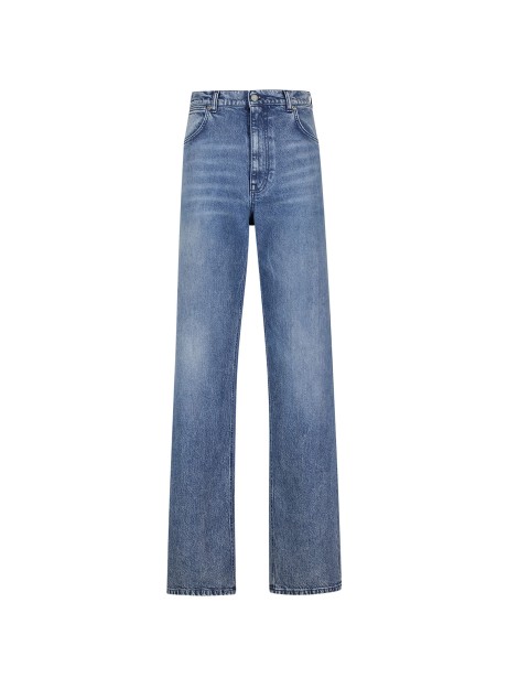 Jeans a vita alta in denim blu Jeans a vita alta in denim blu