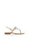 Thong sandal with jewel detail
