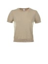 T-shirt in filo cotone beige