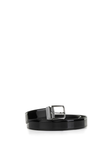 Black leather belt