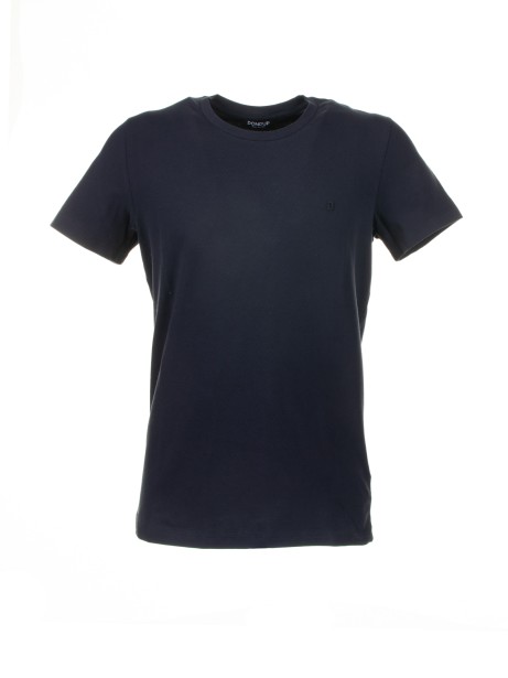 Blue stretch jersey T-shirt