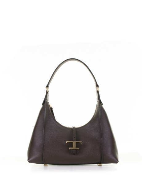 Hobo bag T Timeless in brown leather