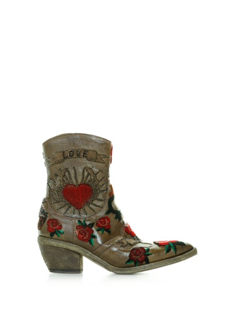 Texan model ankle boot with embroidery