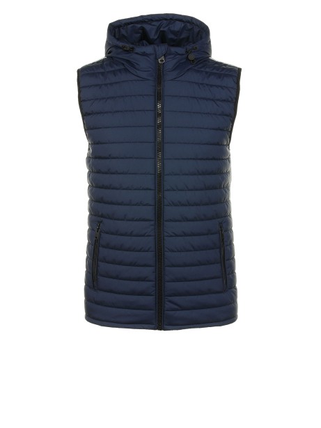 Quilted vest with hood