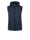 Quilted vest with hood