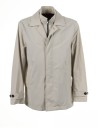 Beige jacket with zip and collar