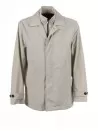Giacca beige con zip e colletto