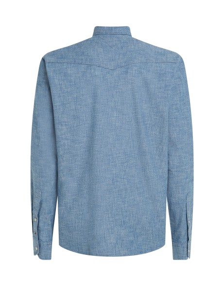 Camicia indaco con tasche