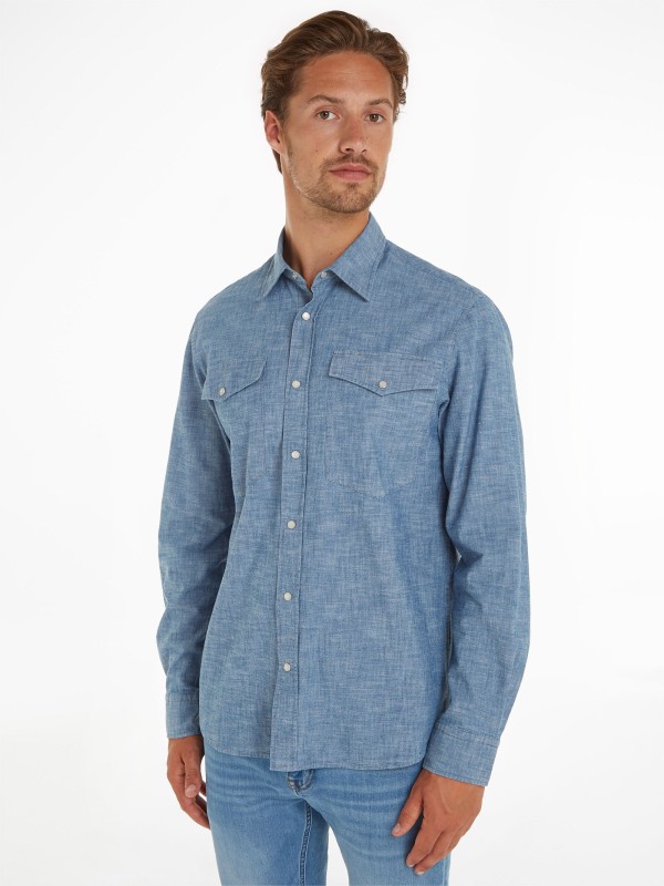 Indigo shirt with pockets