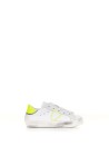 Sneaker bassa Kids con tallone giallo fluo
