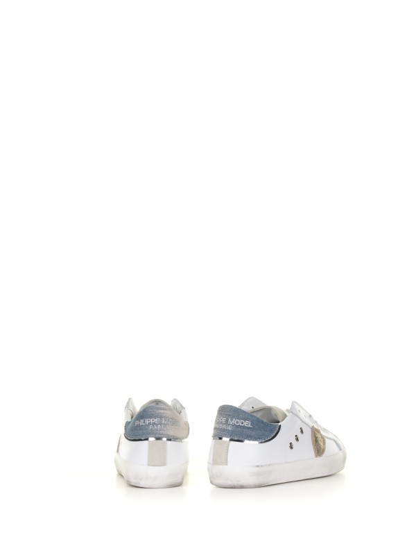 Sneaker bassa Kids con tallone blu