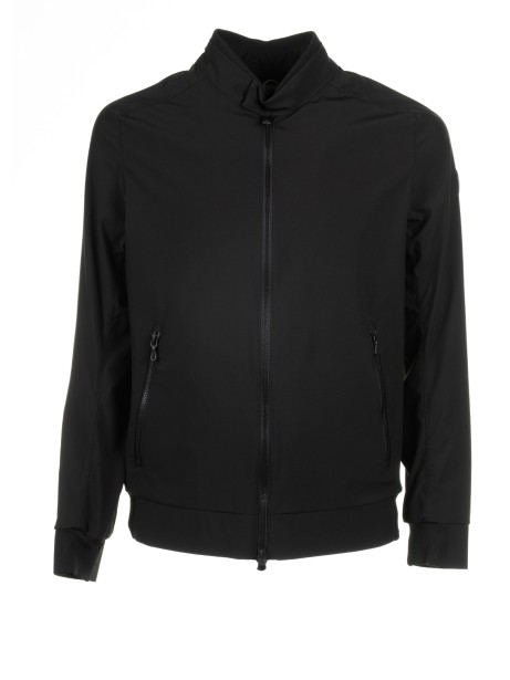 Giacca biker nera in softshell