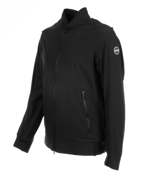 Giacca biker nera in softshell 2