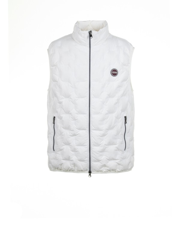 Gilet bianco trapuntato in piuma Gilet bianco trapuntato in piuma