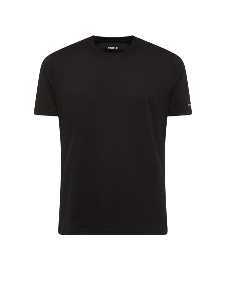 Black crew-neck t-shirt