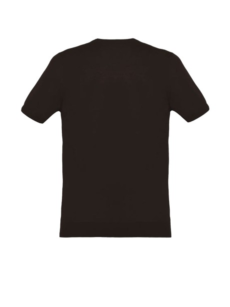 Brown crew-neck T-shirt in cotton 2