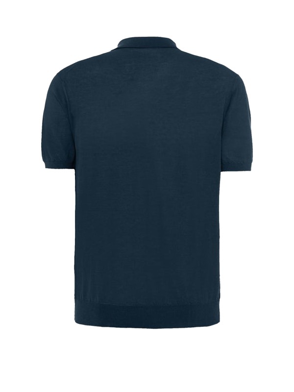 Polo with short sleeves in blue