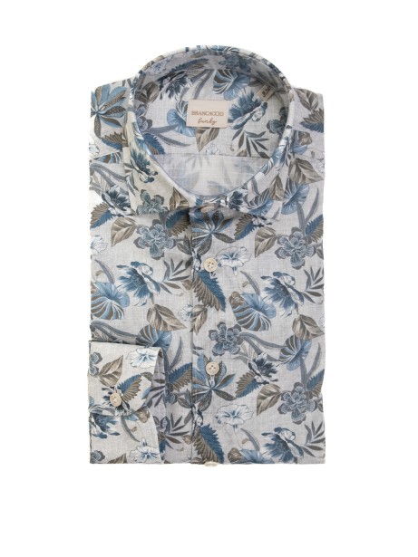 Slim fit patterned shirt