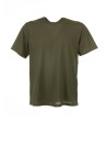 Military green cotton T-shirt