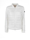 White quilted down jacket with zip